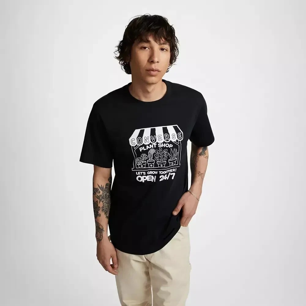 Converse Men's Let's Grow Together T-Shirt Black Medium